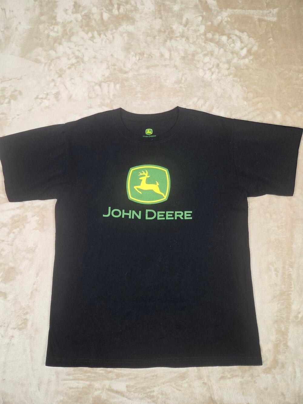 John Deere Men's Classic Logo Graphic T-Shirt Black 100% Cotton Size M